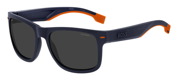 BOSS-1496/S LOX*25 MATT BLUE ORANGE(GREY POLARIZED HIGH CONTRAST OLEOPHOBIC 55*19, Azul, hi-res 0